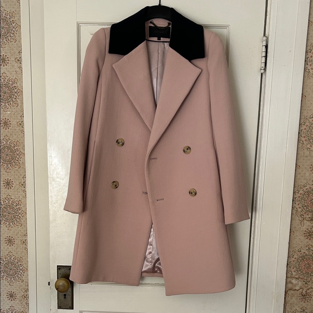 J. Crew Pink and Black Trench Coat